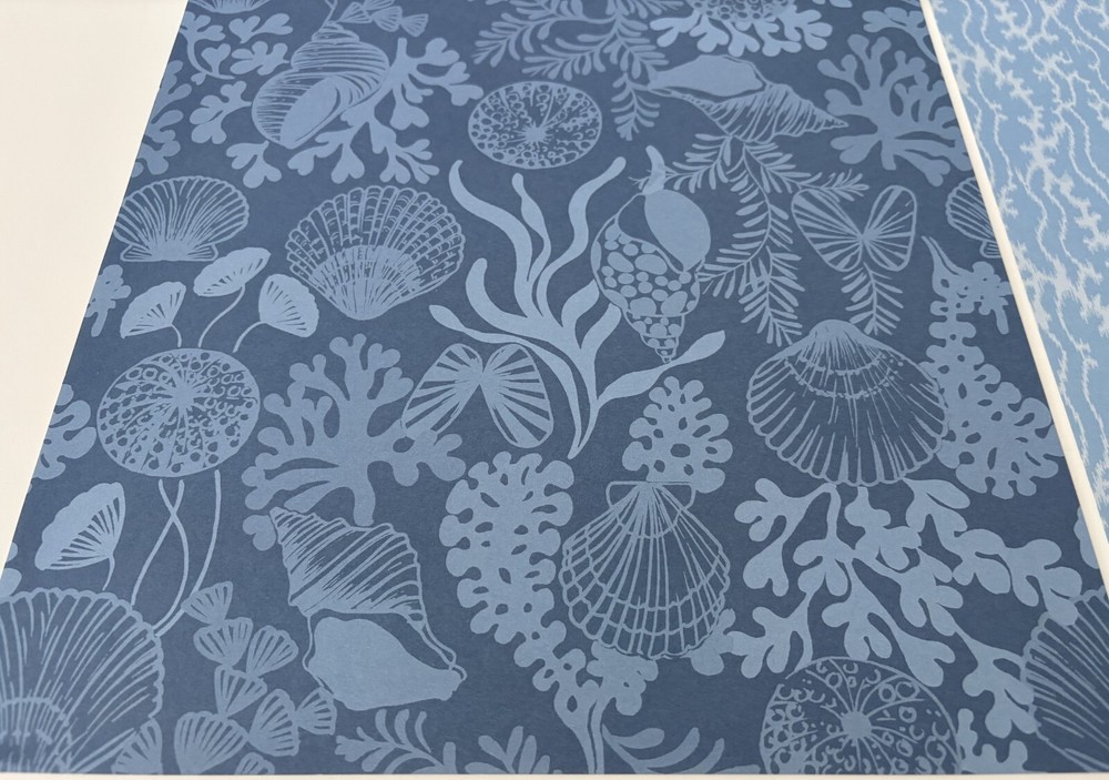 OCEAN, NAUTICAL, SHELLS - 12" x 12" Scrapbook, 5 Single/1 Double-Sided Sheets
