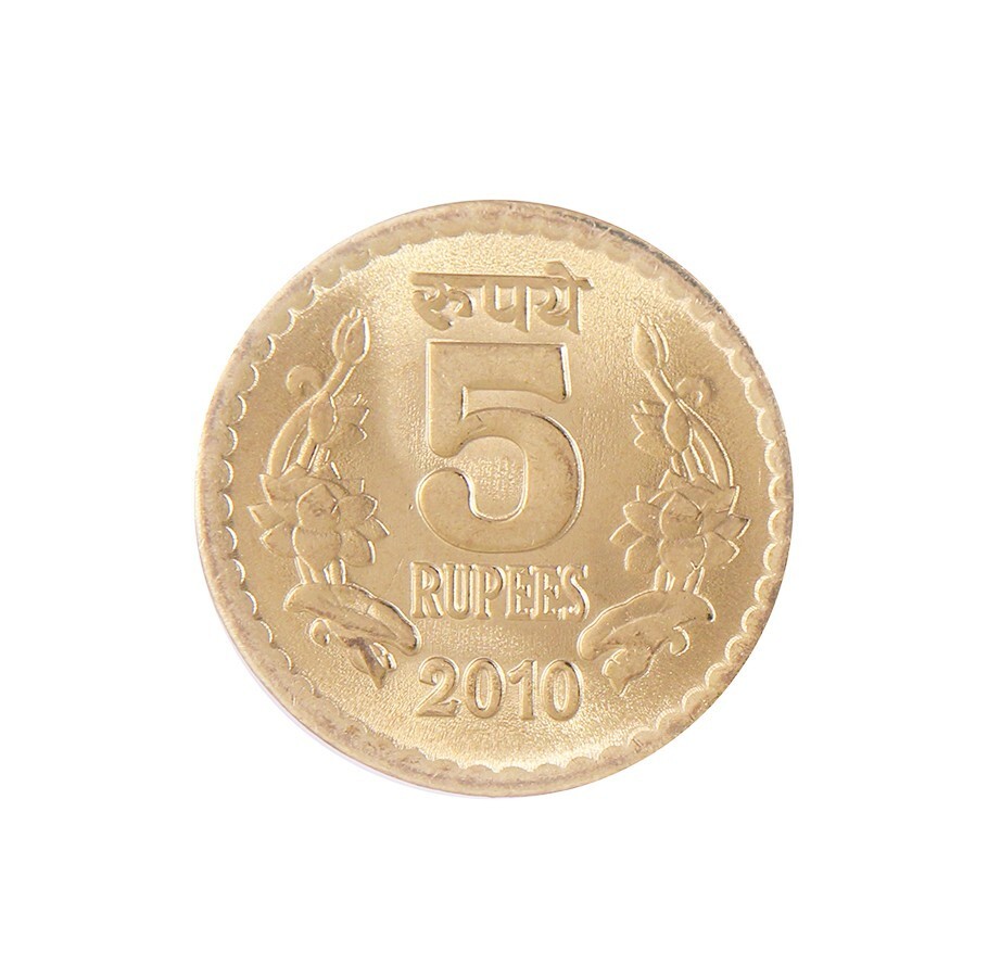 India 5 Rupees, 2010, KM #373, Mint