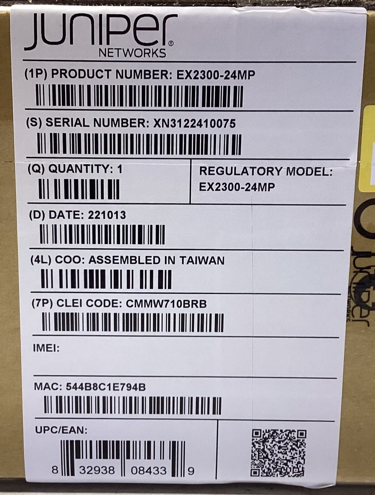 Juniper EX2300-24MP / New Sealed Box