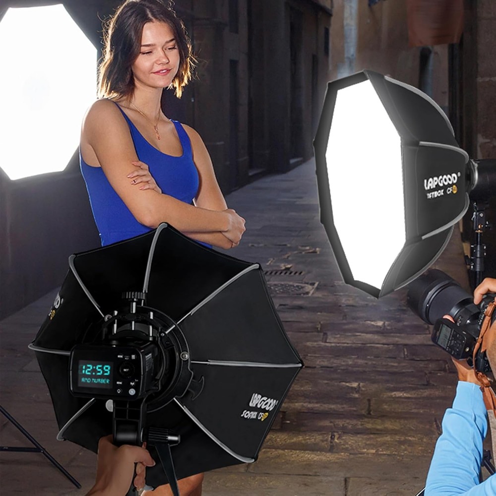 Bowens Mount Softbox 24''/60CM Handheld Quick Set-Up, S-Type Bracket Compatible