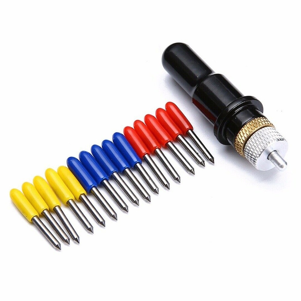 High Performance 15 Piece Mix Blades + Blade Holder for Roland Plotter
