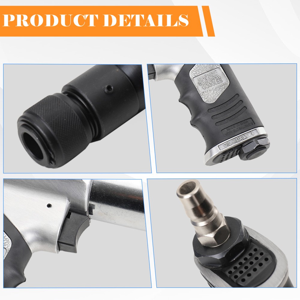 Multi-function Pneumatic Hammer Kit with Quick Change Retainer Carrying Case USA