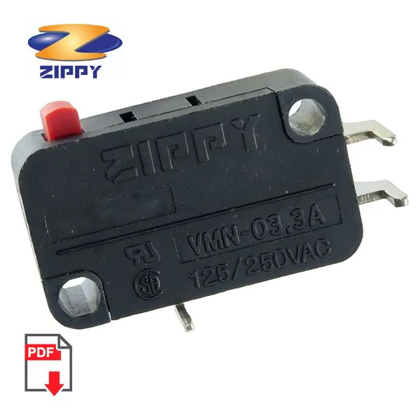 G23654E ` (Pkg 4) Zippy Snap Action SPST Microswitch VMN-03