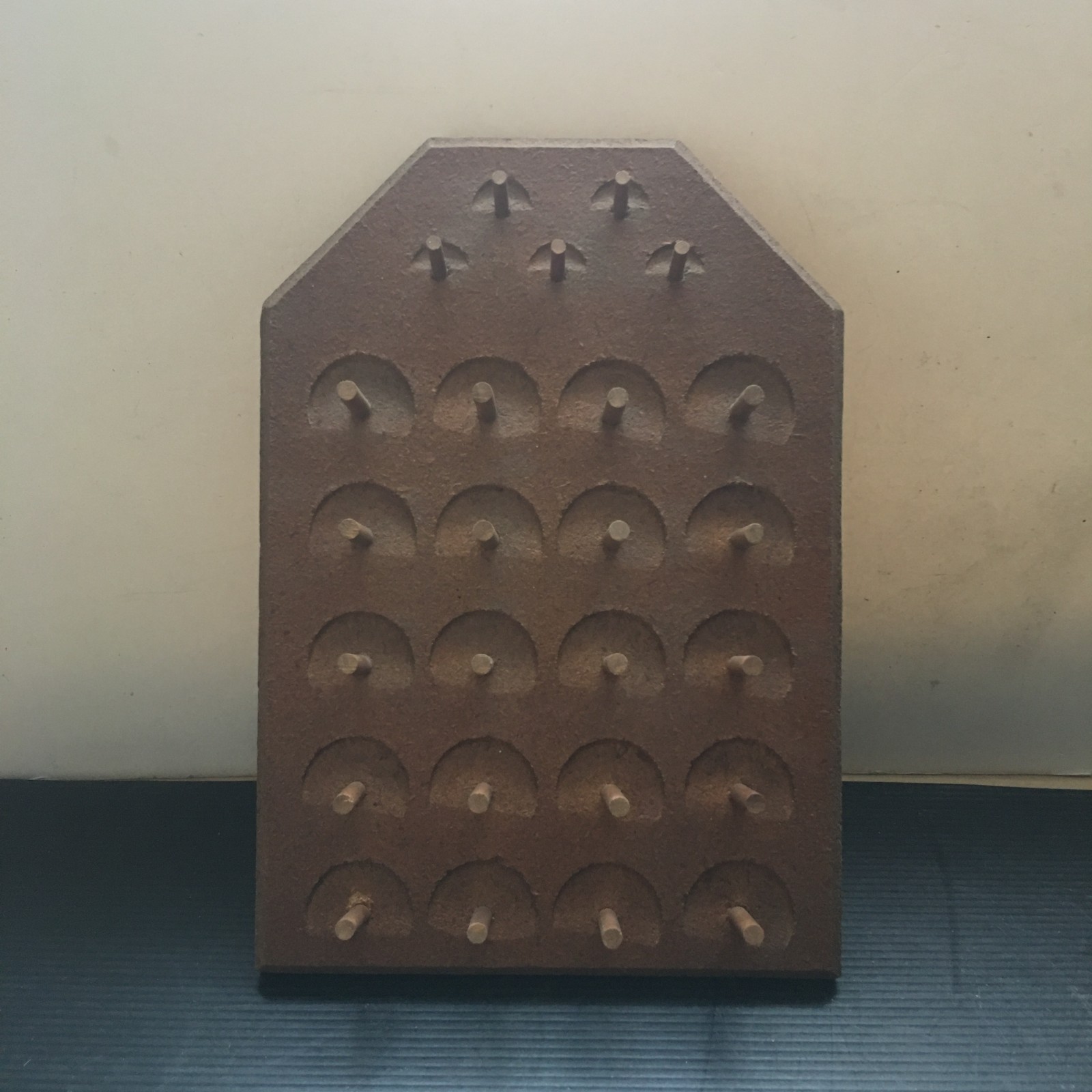 Vintage 1970s Wooden Thread Spool Rack Sewing Thread Organizer 11.5"L