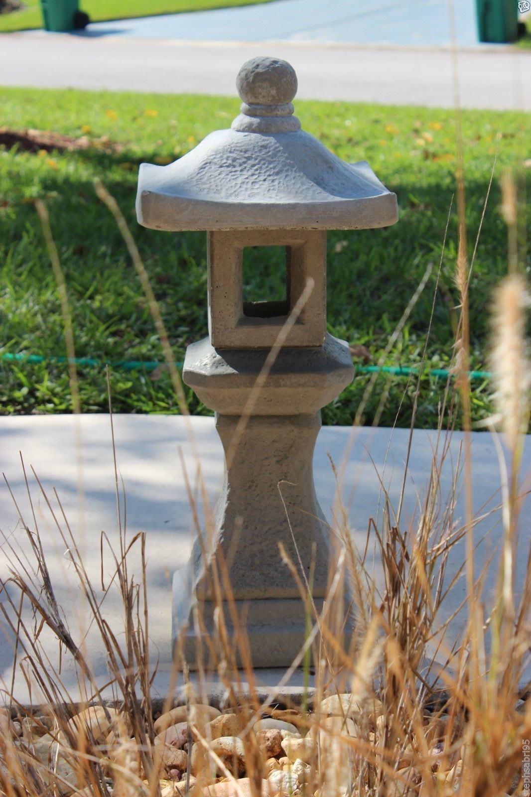 PAGODA ORIENTAL CONCRETE LANTERN JAPANESE GARDEN YARD CEMENT ART STONE STATUE