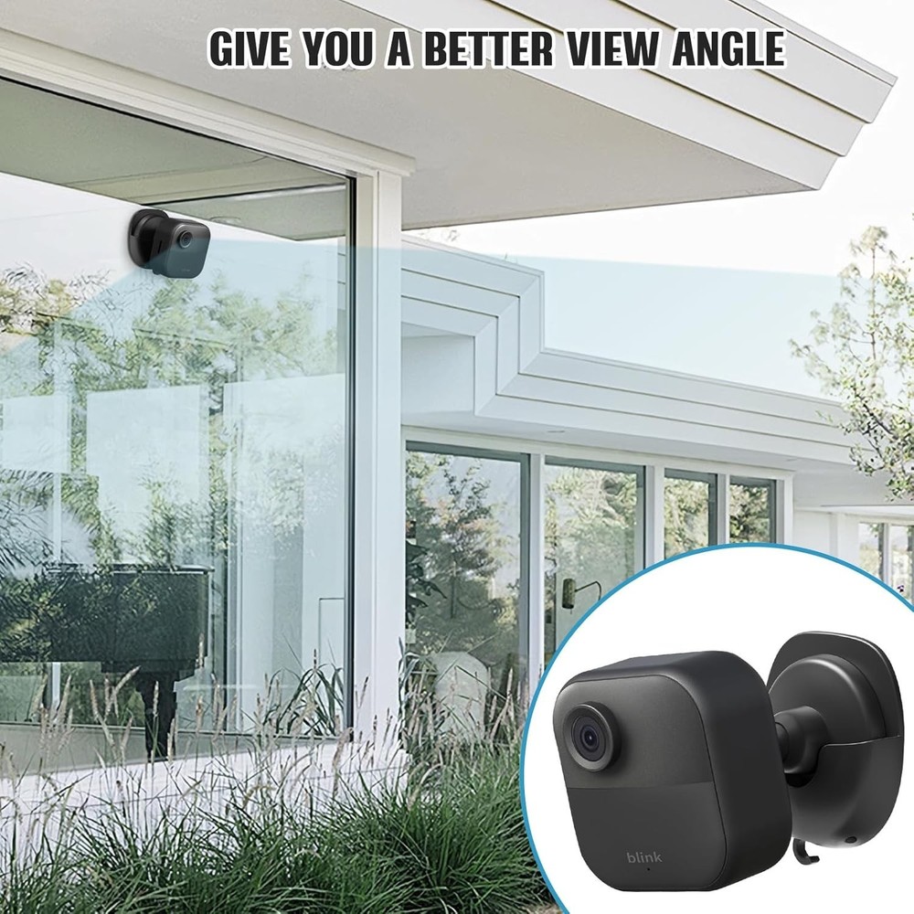 No Drill Blink Camera Mounts - 3-Pack Adhesive Wall Bracket for Flexible Angles