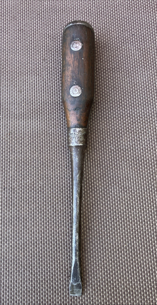 Vintage PEXTO Split Wood Handle Screwdriver - 9”
