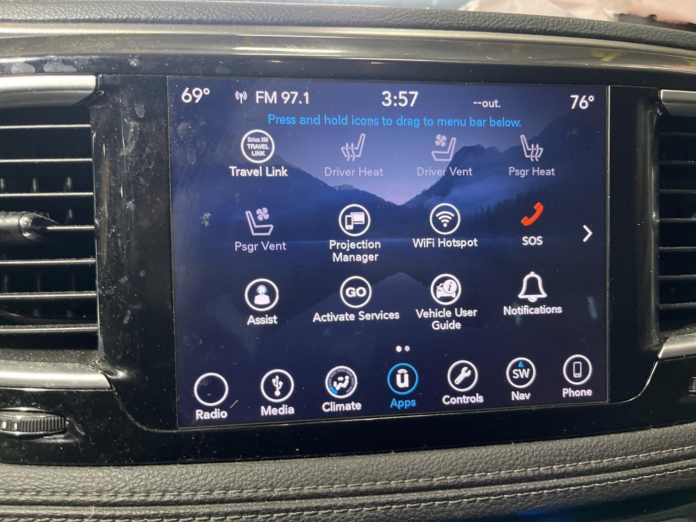 Used A/C Selector Switch fits: 2018 Chrysler Pacifica front 3 zone temperature c