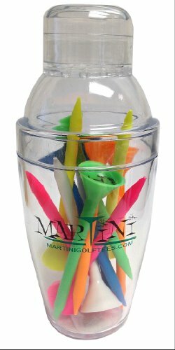 Martini Golf Mini Shaker with 12 Assorted Tees