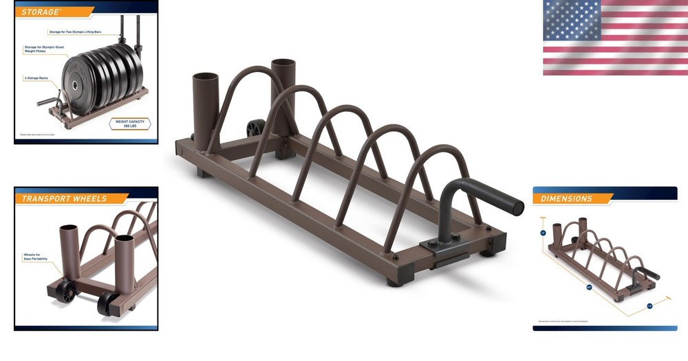 Compact Horizontal Weight Plate Organizer