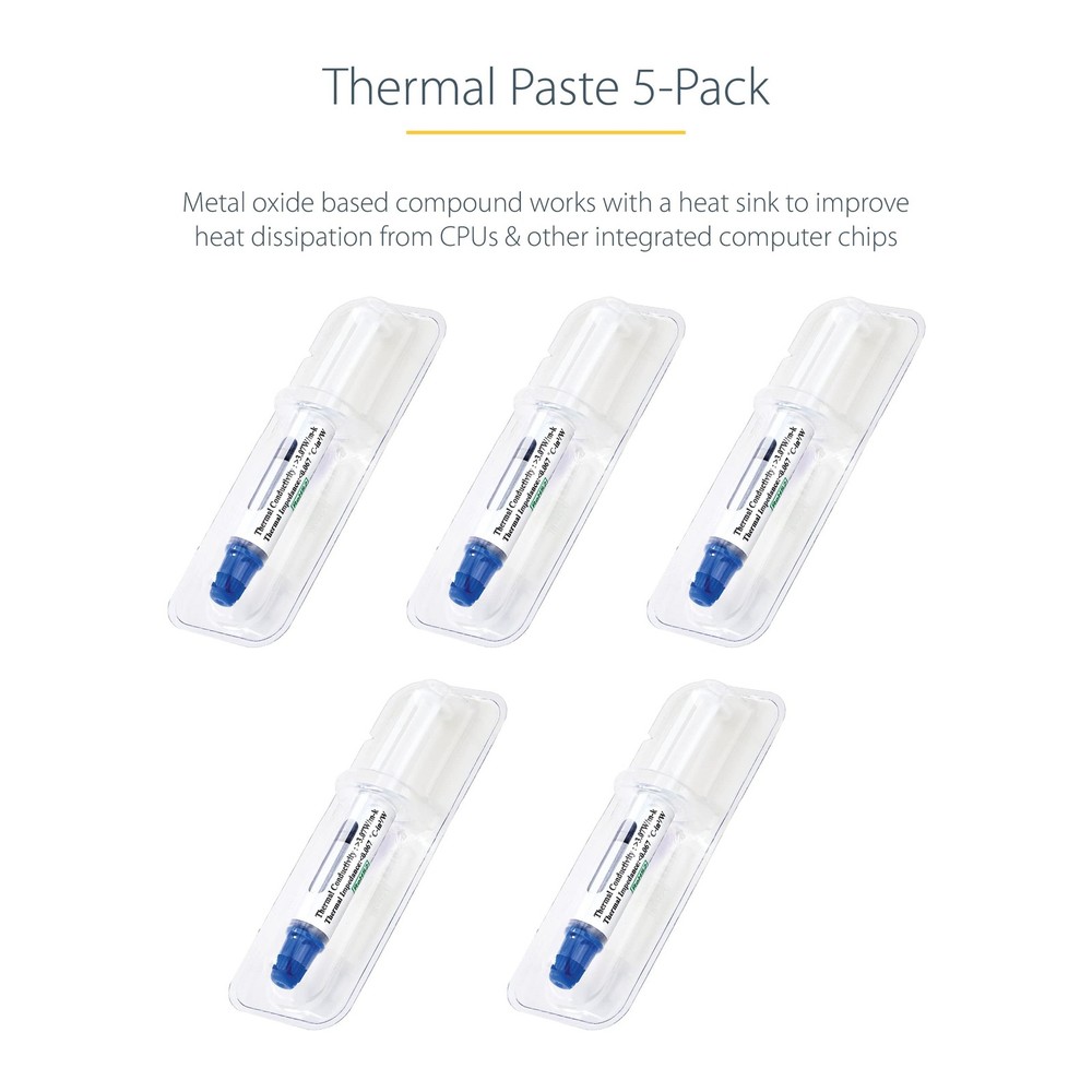StarTech High Performance Thermal Paste 1.5g Syringes 5 Pack SILV5THERMALPASTE