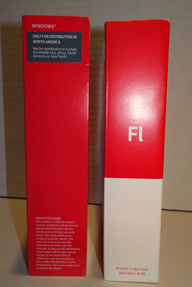 ADOBE FLASH CS4 PROFESSIONAL, Adobe Creative Suite 4, WINDOWS, Orig Pkg Serial #