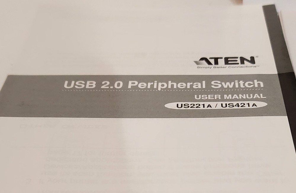 Item # US221A - L-COM - ATEN 2 Port USB 2.0 Peripheral Switch