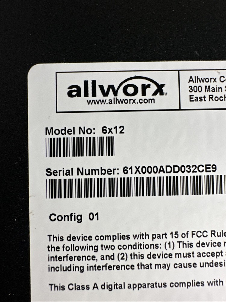 ALLWORX 6X12  System