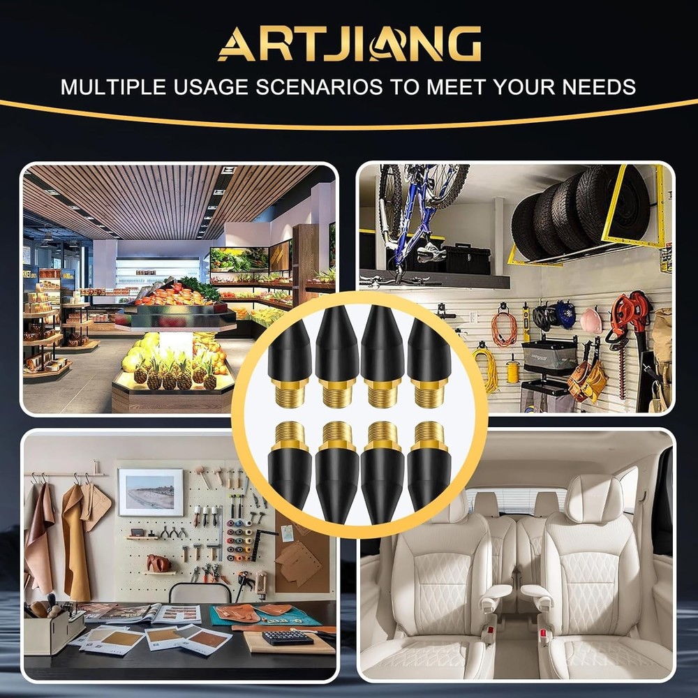 Quality 8PCS Black Air Tool Nozzle Tips - Efficient & Durable