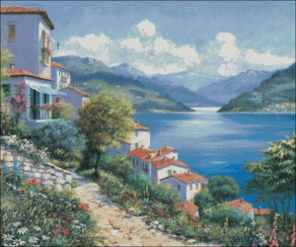 Chart Needlework Crafts DIY - Counted Cross Stitch Patterns - Holiday View