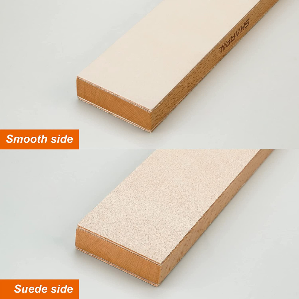 Double-Sided Leather Strop 13.2" X 2.4" Kit with 2 Oz. Polishing Compound