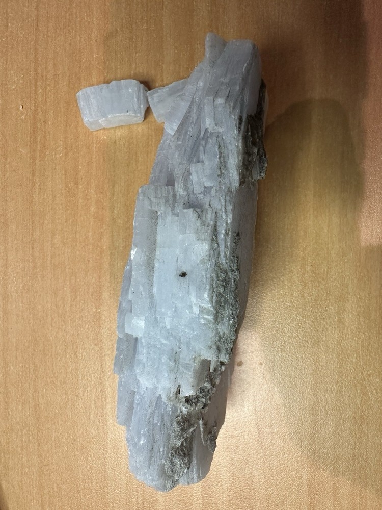 Anhydrite. Light Blue Gray Color.