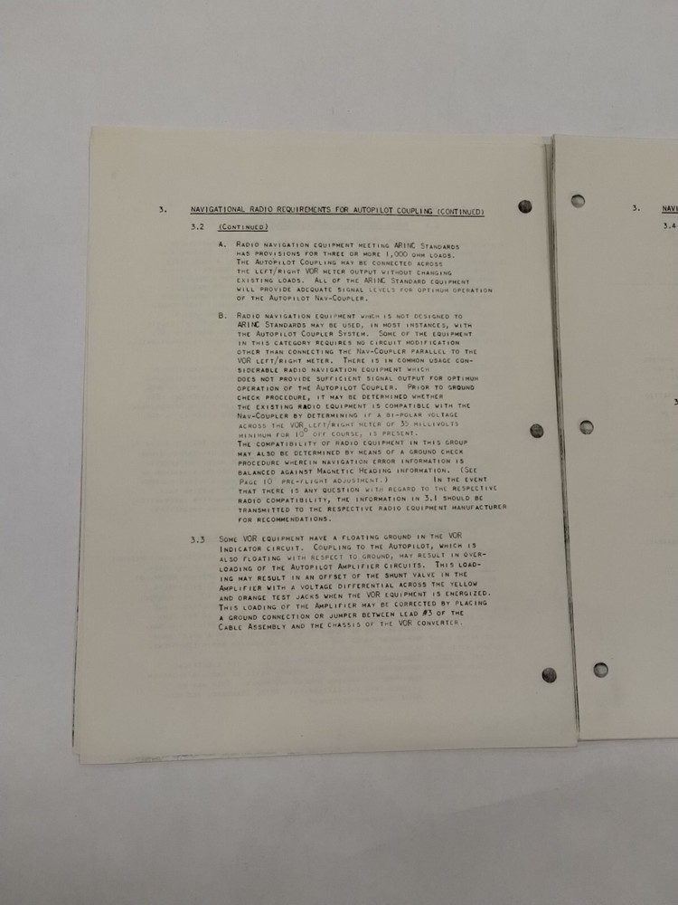 Brittain Industries Mooney NAV-Coupler/Heading Lock Operation & Service Instruct