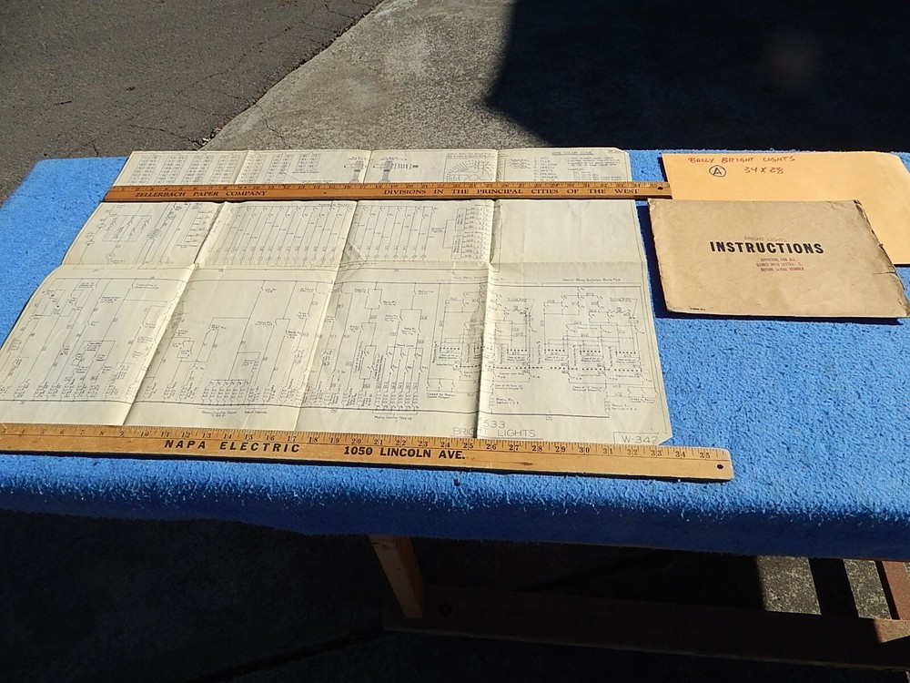 1951 Bally BRIGHT LIGHTS bingo service schematic