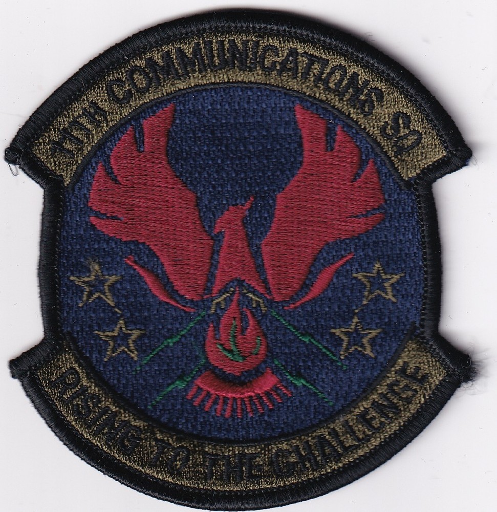 11th Communications Squadron US Air Force patch USAF muted