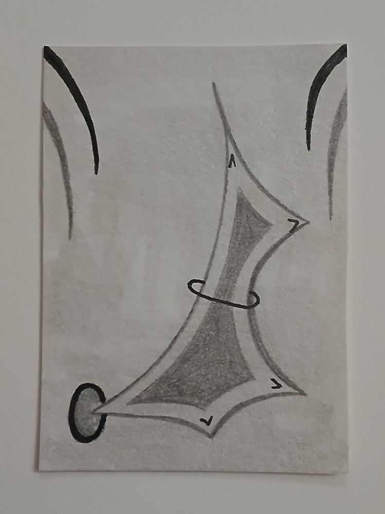 Mixed Media ACEO ATC Artwork Original Gray