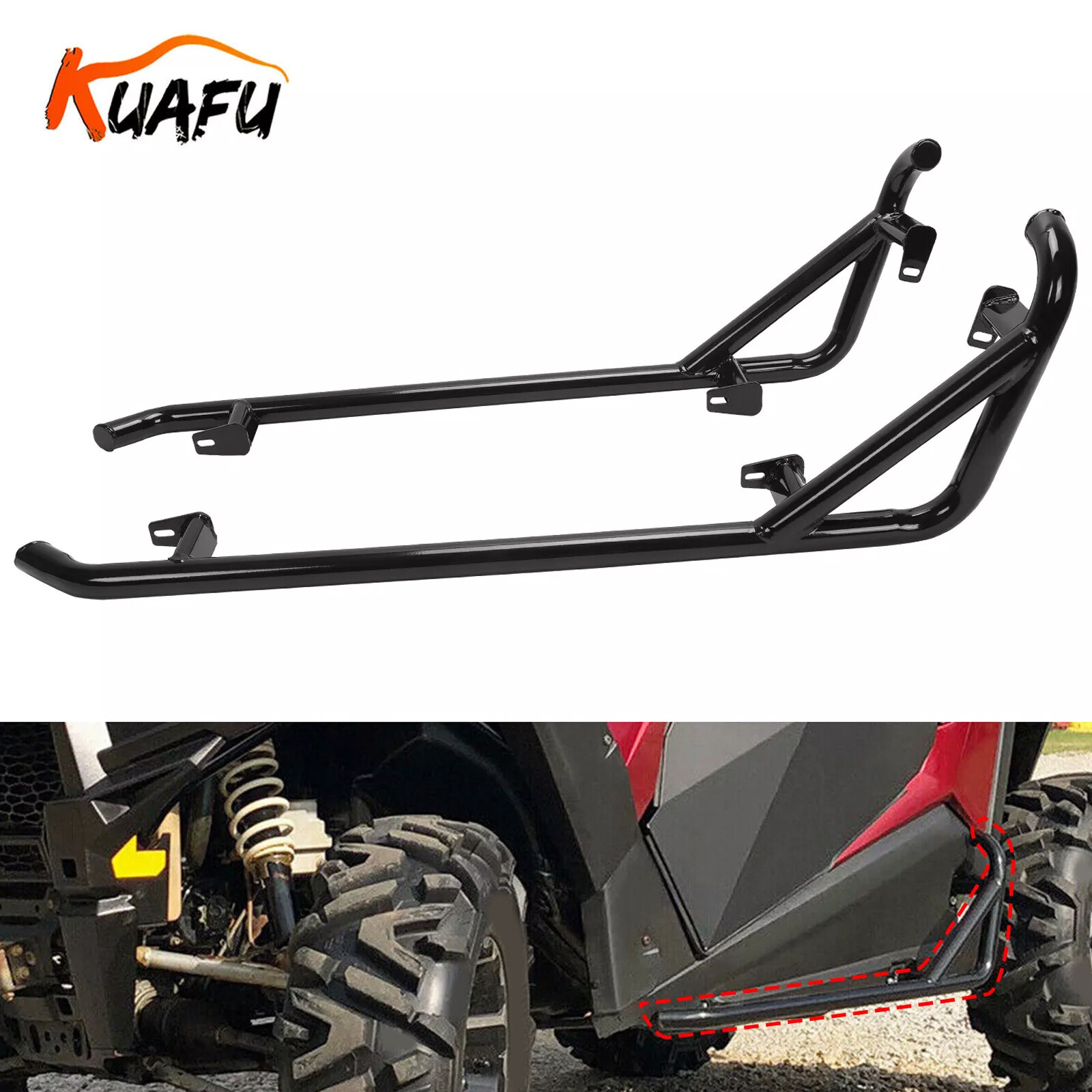 Side Nerf Bars Rock Sliders for 14-23 Polaris RZR XP 1000 900 Trail 900 S Turbo