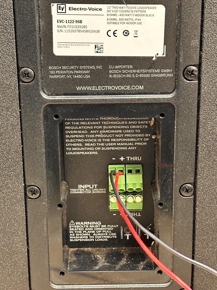 Electro-Voice EVC-1122-95B 12" Speaker - tested & working - 2 available