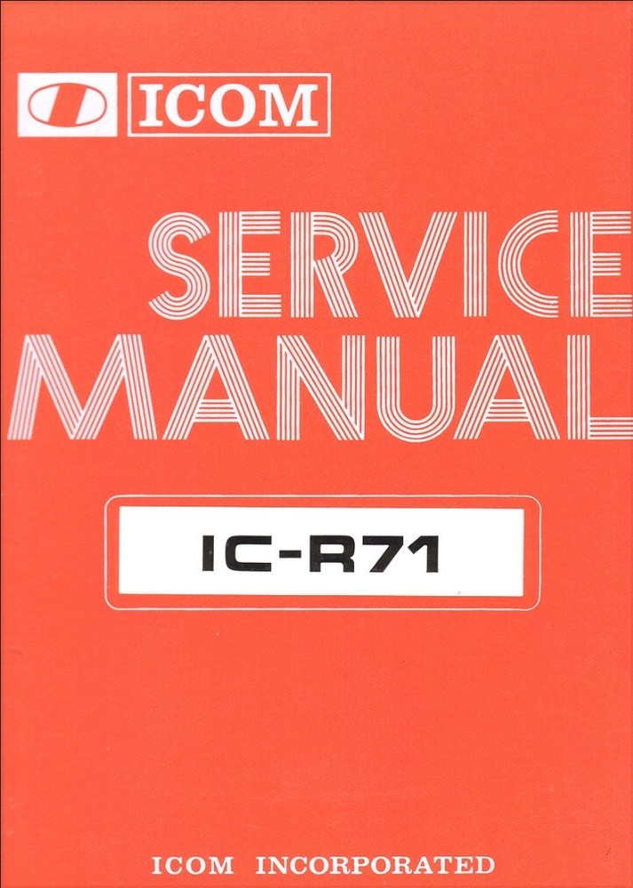 CDROM: ICOM IC-R71 OPERATING/SERVICE MANUAL PDF