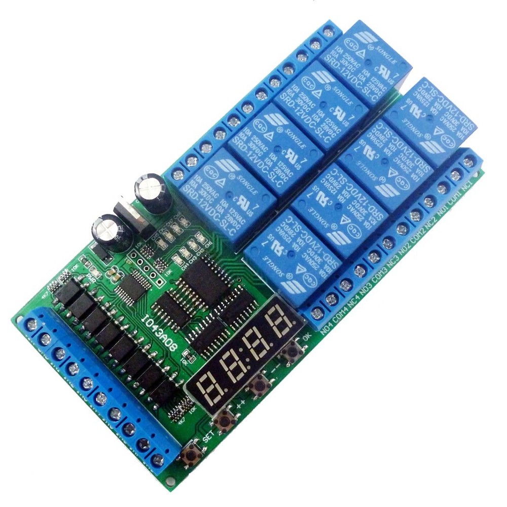 8ch DC 12V Multifunction Delay Module Cycle Timer Switch for Power sequencer