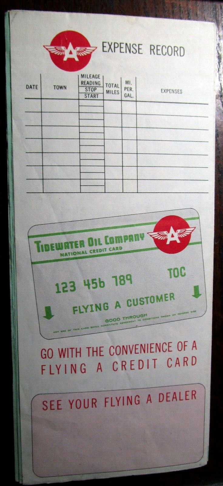 1966 Tidewater Flying A Gasoline Road Map Massachusetts, Connecticut & RI - E6D