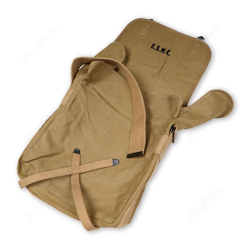 USMC M1941 Tactical Split Pack System Men Canvas Backpack Haversack Knapsack Set