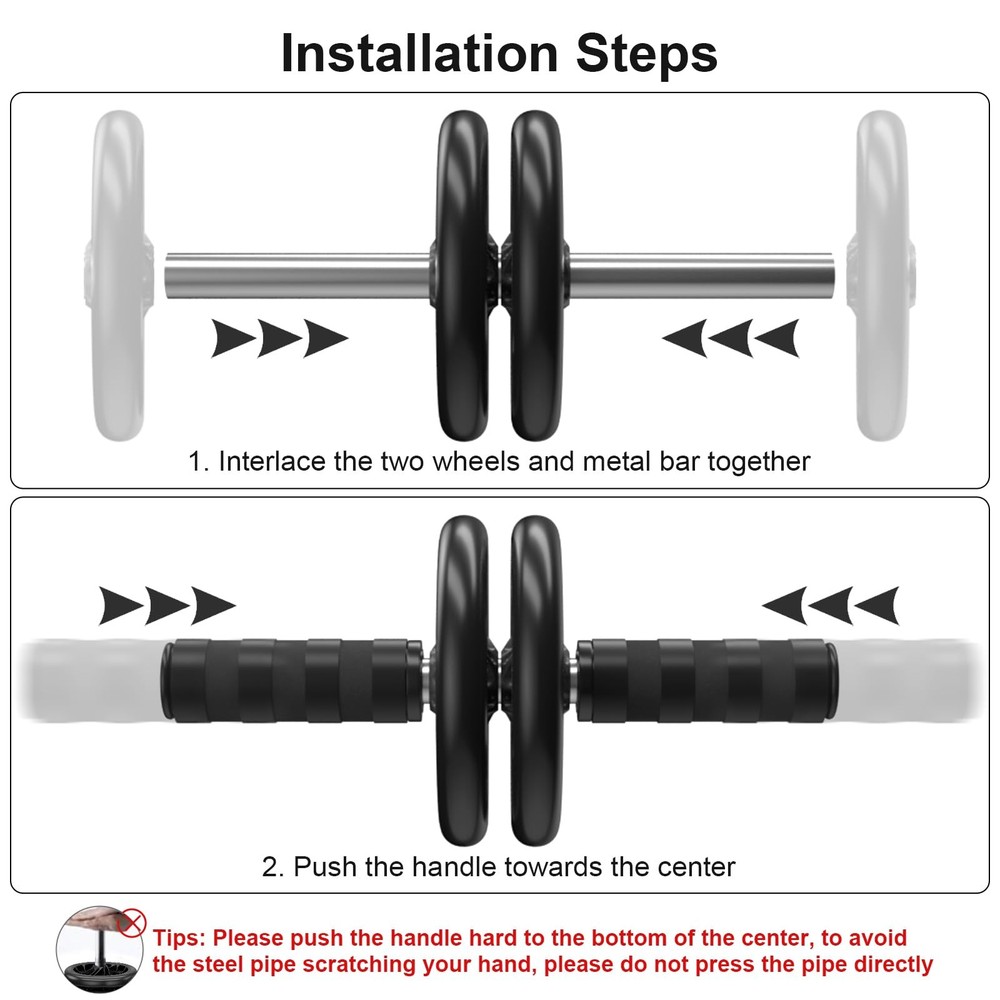 Abdominal Wheel, Ab Roller for Abdominal Exercise Machine, Abs Workout Equipm...