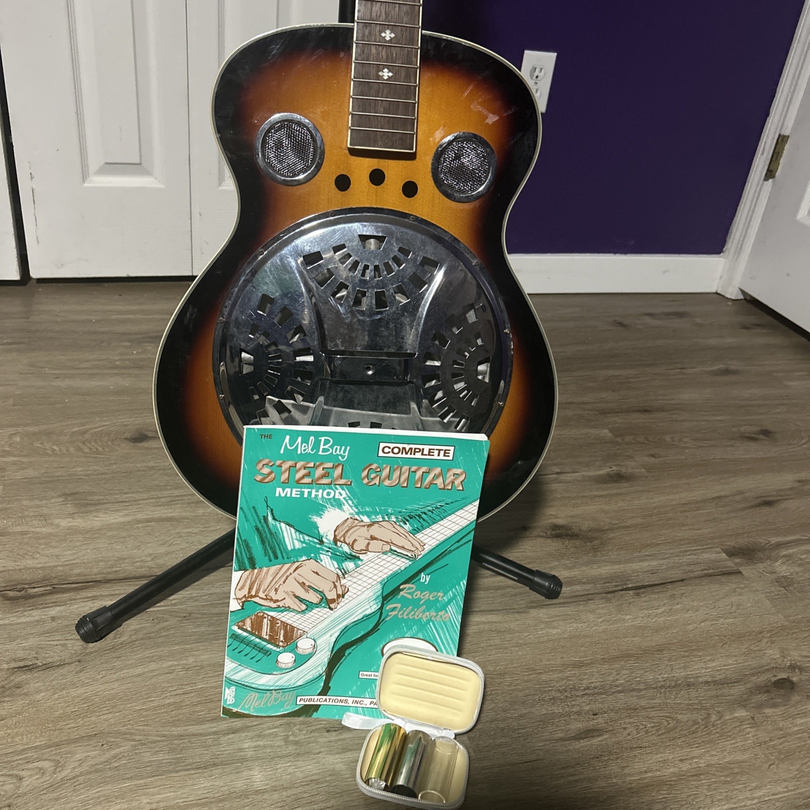 Danville Resonator Acoustic Guitar Sunburst. Freshly polished. Excellent