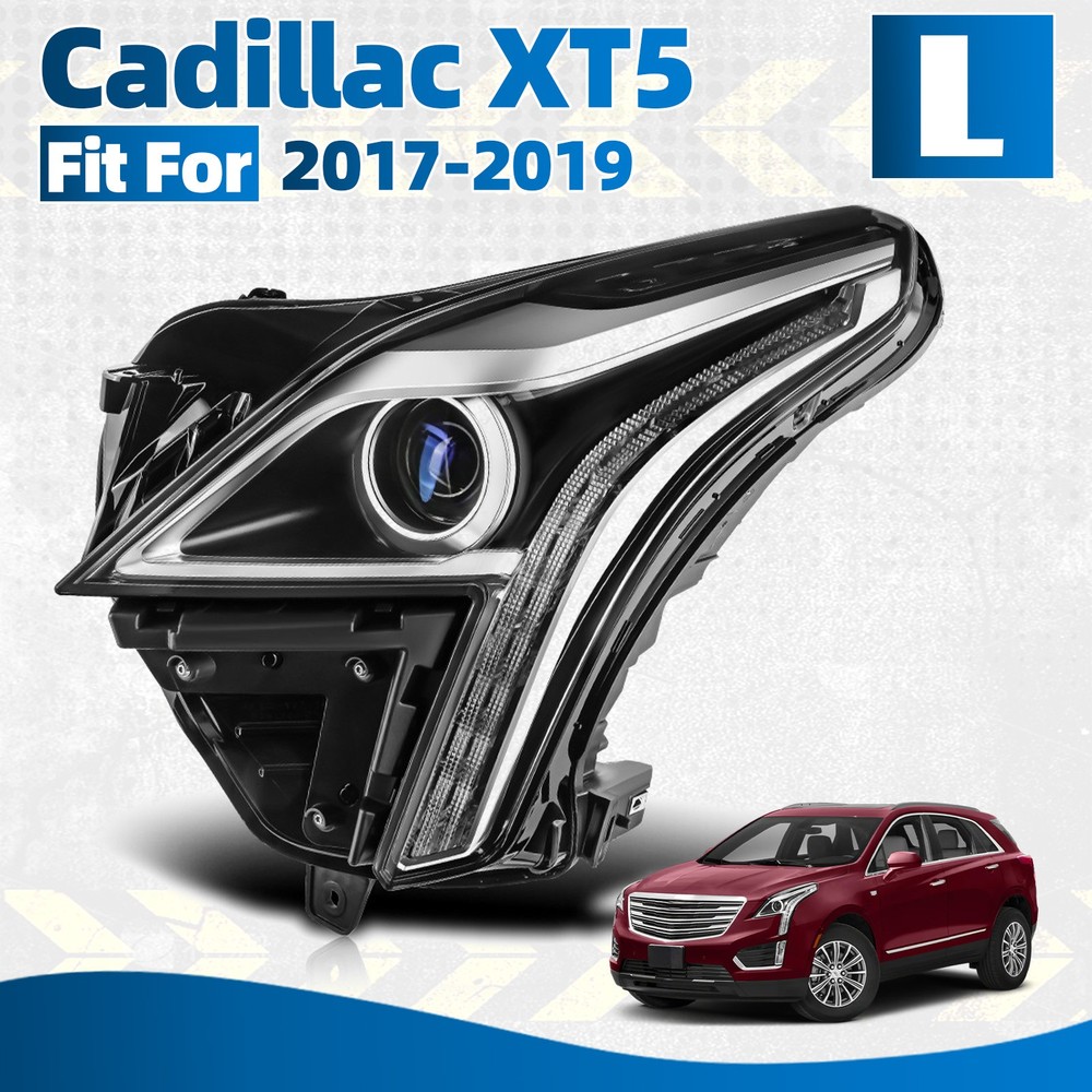 Halogen Headlight For 2017-2019 Cadillac XT5 Headlamp with Bulb Left Driver Side