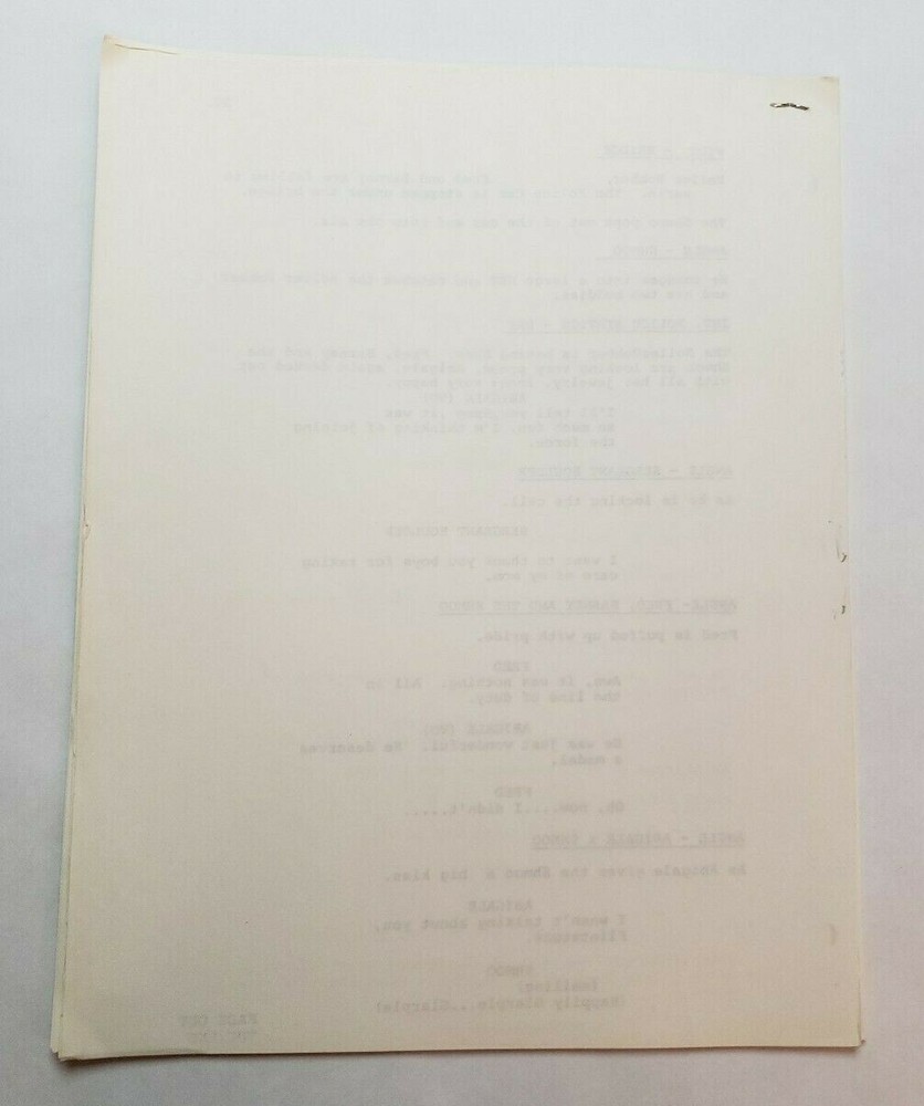 THE FLINTSTONE COMEDY SHOW / 1980 TV Script, The Bedrock Cops: "Roller Robber"