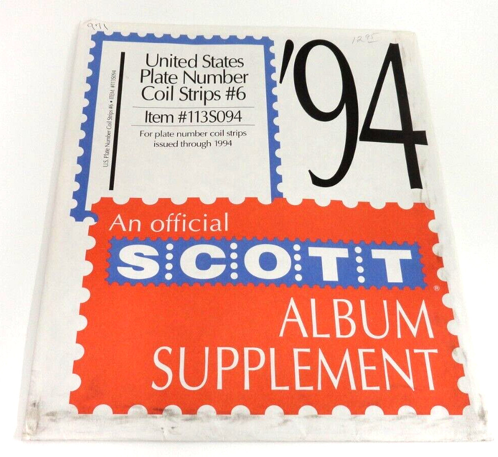 Scott 1994 United States Plate Number Coil Strips Supplement #6 113S094 NOS