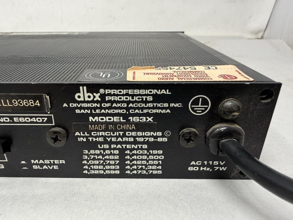 dbx 163X Professional Over Easy Compressor Limiter Signal Processor