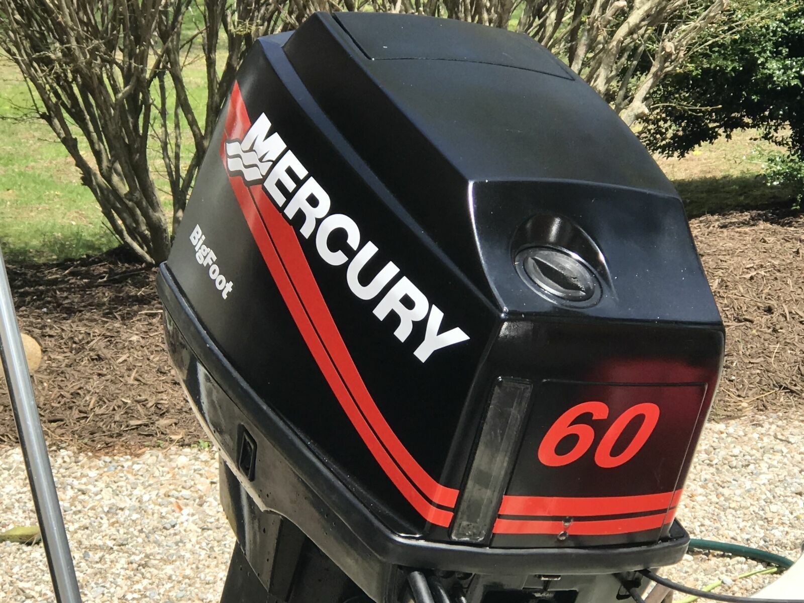 MERCURY 60HP Bigfoot Boat Outboard Decal Kit Pontoon Fishing Cowling Red M60