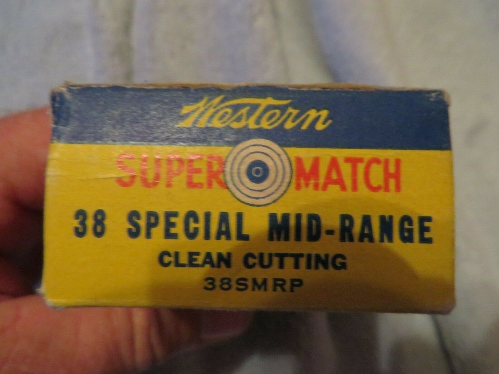 WESTERN 38 Special Super Match Mid Range Empty Box with Insert Clean Cutting