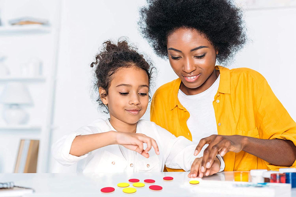 Plastic Math Counters for Kids, Red and Yellow Counters, Math Manipulatives for