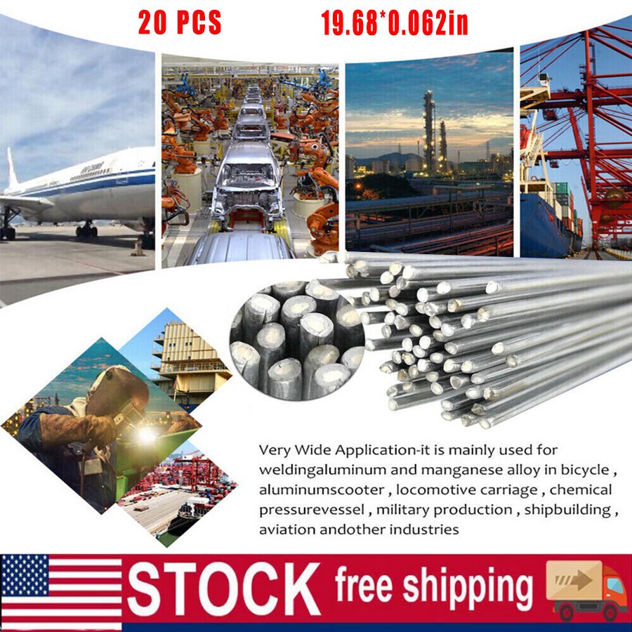 Aluminum Welding Rod Low Temp Flux-Cored Repair Alloy Fix Easy Brazing 20/40PCS
