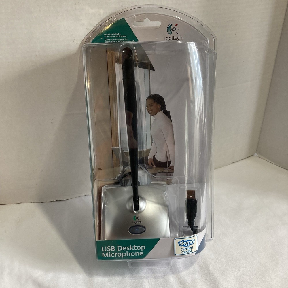 New Logitech USB Noise Canceling Desktop Microphone for PC Mac