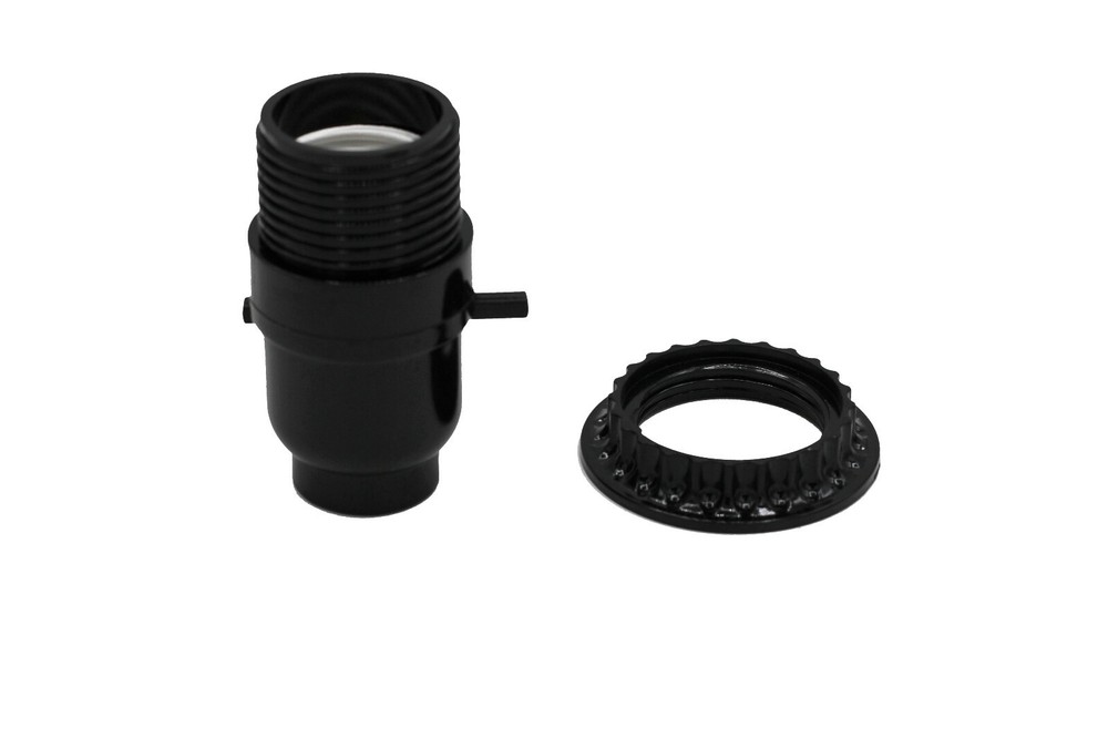 Creative Hobbies Black Phenolic Push Thru Socket with Uno Ring, 1/8