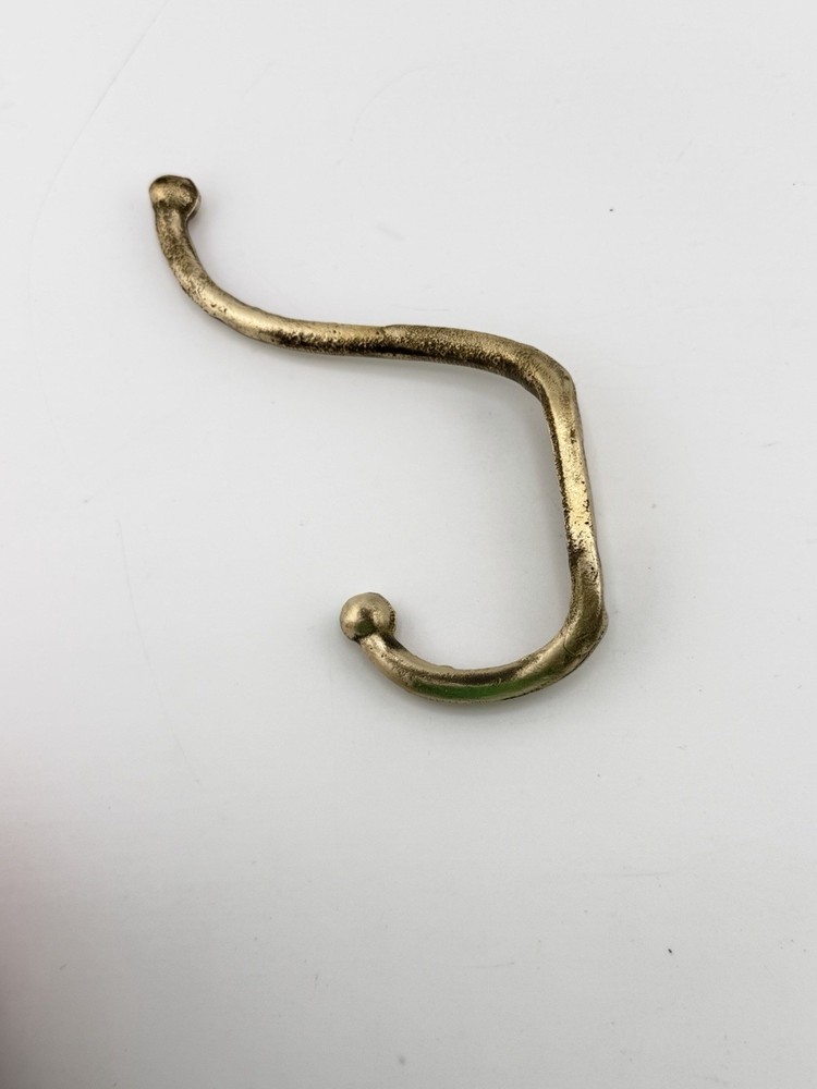 Antique Solid Brass Wall Hook Vintage Double Ball End Coat Hat Hook Rustic