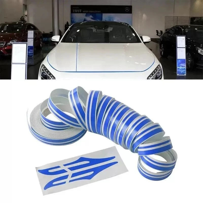 32Feet Vinyl Pinstriping Pin Stripe Double Line Car Tape Decal Sticker 1/6" 1/12