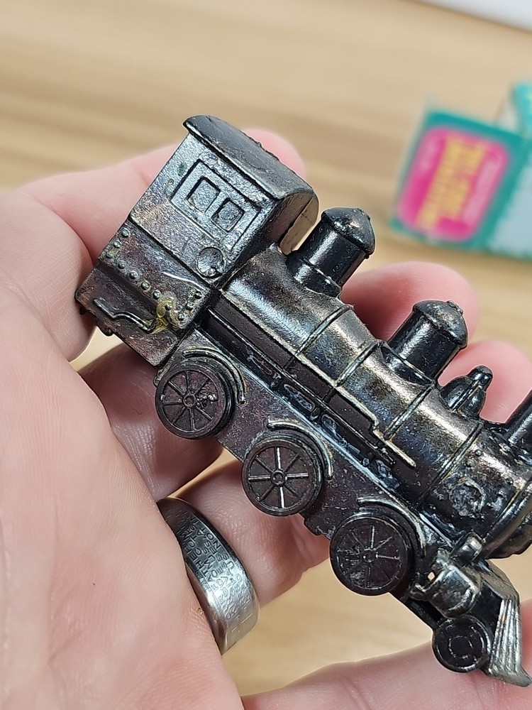 Train Engine Die Cast Antique Vintage Pencil Sharpener Complete