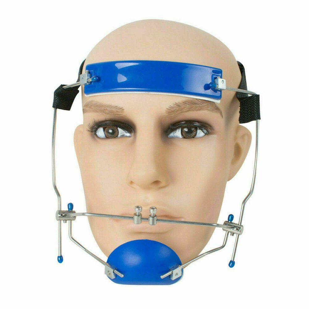 Dental Orthodontic Headgear Protraction Adjustable Reverse-Pull Headgear Blue
