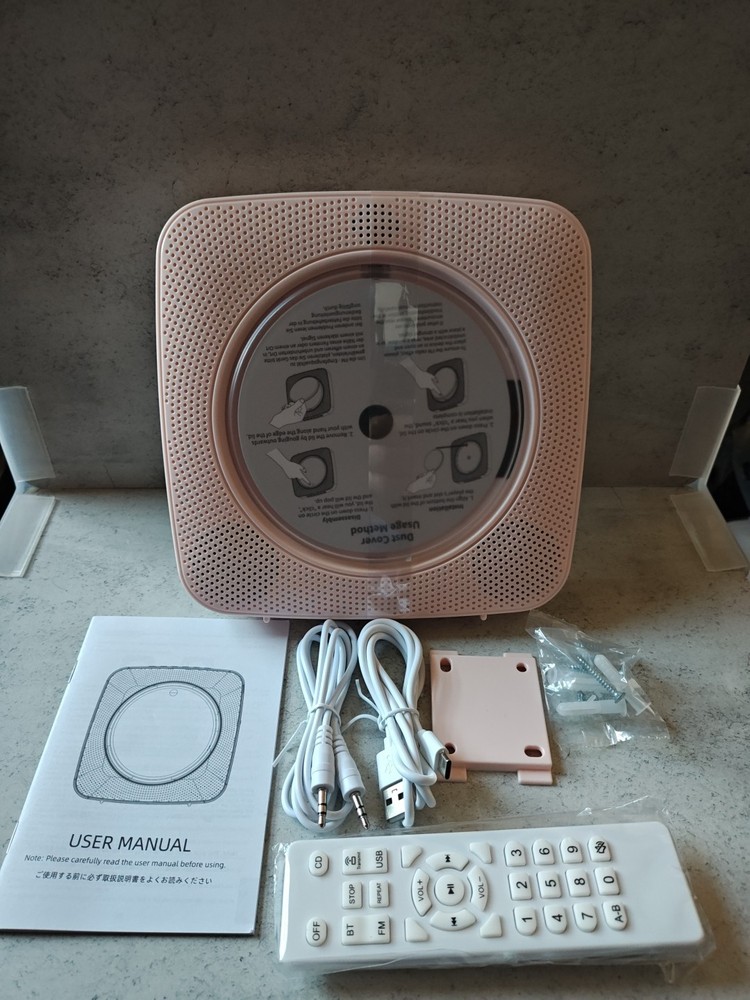 Y-01 CD Player Portable CD Player with Bluetooth 5 Pink