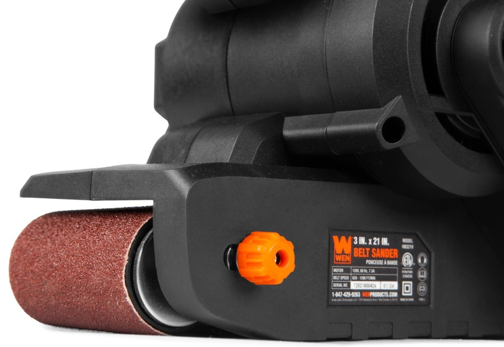WEN 7.5A 3x21 Variable Speed Handheld Portable Belt Sander HB321V